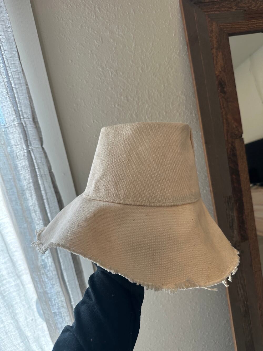 Hot Hats Raw Canvas Sculptural Wide Brim Hat Avant Garde Boulder Creek, Cal